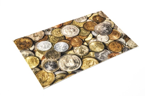 Коврик велюровый 45х75 см Монетки